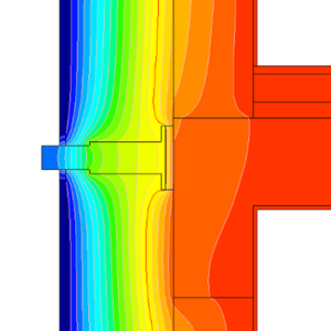 Pont thermique ponctuel - Percement de l'isolation en façade sur un bâtiment neuf